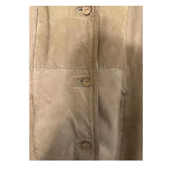 VTG Y2k Penny Lane Suede Leather Afghan Shearling Long Coat Hippie Boho Chic 6 - Picture 4 of 16